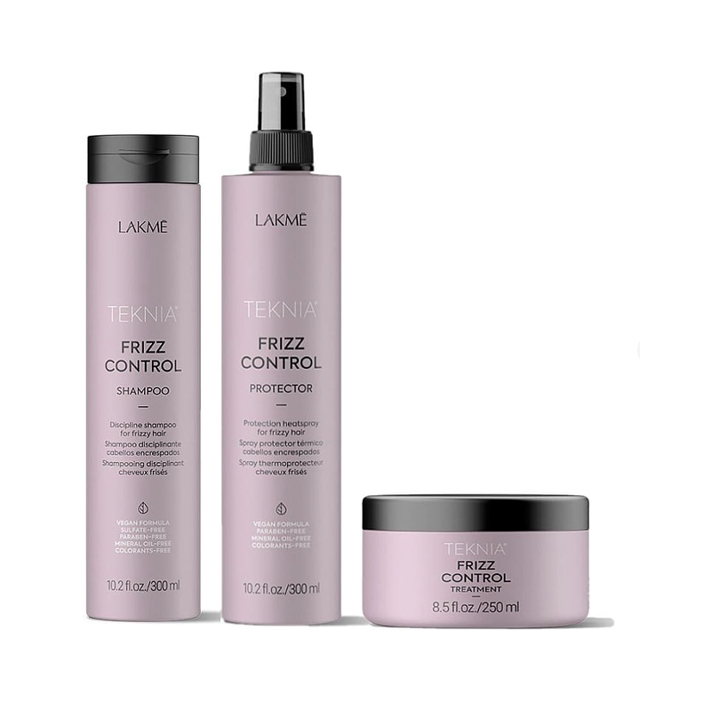 Coffret Pour Cheveux Indisciplin S Et Boucl S Lakme Teknia Frizz Contr