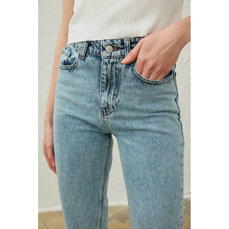 Pantalon en jean Basique Soldes Shein - 5