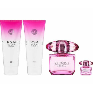 Versace Bright Crystal Absolu By Versace, 4 Piece Gift Set For Women - 429