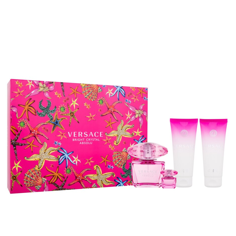 Versace Bright Crystal Absolu By Versace, 4 Piece Gift Set For Women - 429