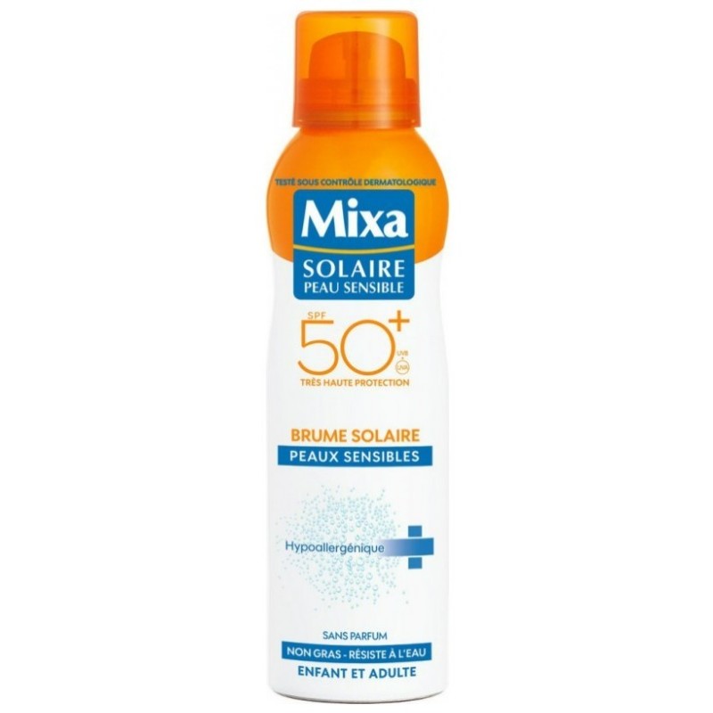 brume Mixa SOLAIRE ENFANTS & ADULTES PEAUX SENSIBLES SPF50+ - mixa