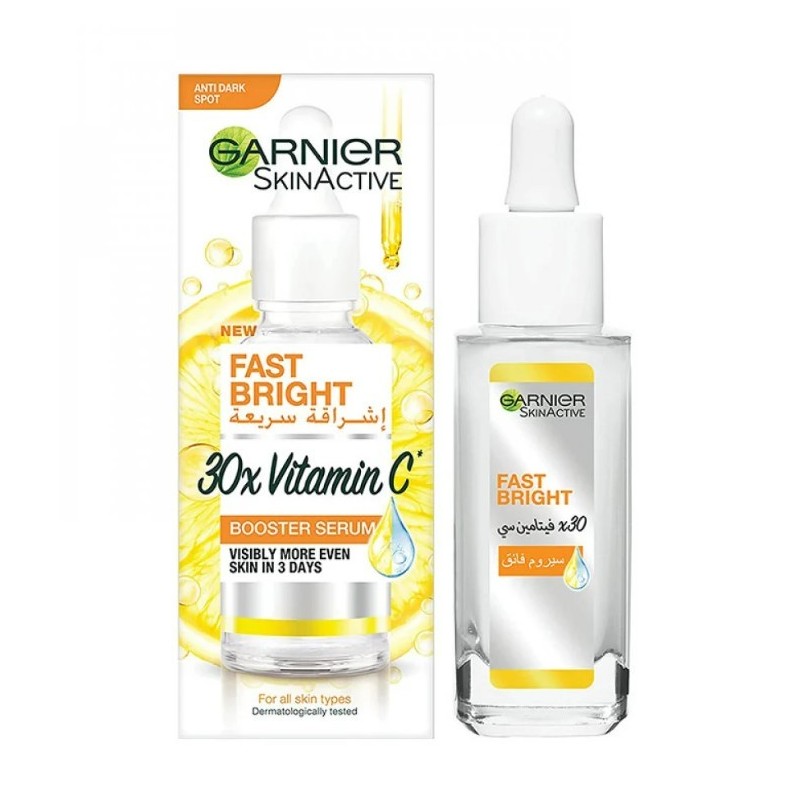 SERUM Garnier ANTI-TACHES ÉCLAIRCISSANT RAPIDE VITAMINE C 30 ML - Garnier