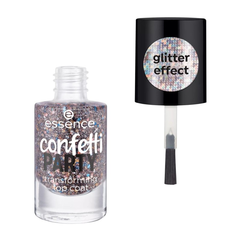 Vernis à Ongles ESSENCE  TOP COAT TRANSFORMABLE - CONFETTI PARTY - ESSENCE