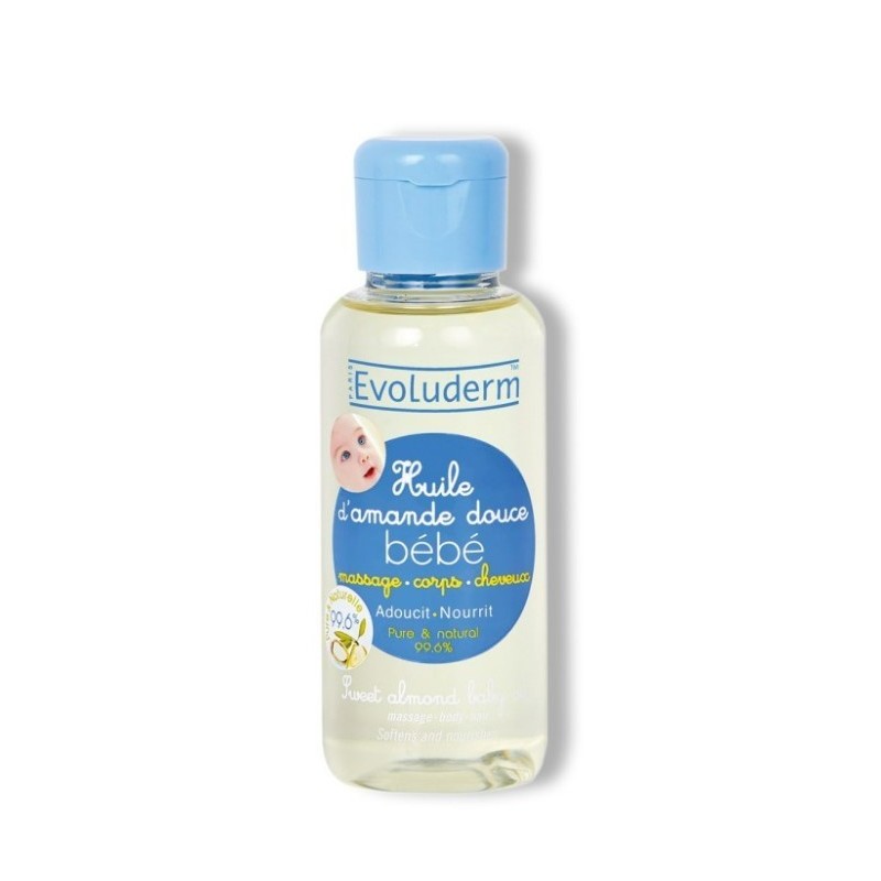 Huile evoluderm D'AMANDE DOUCE POUR BÉBÉ 100 ML - evoluderm