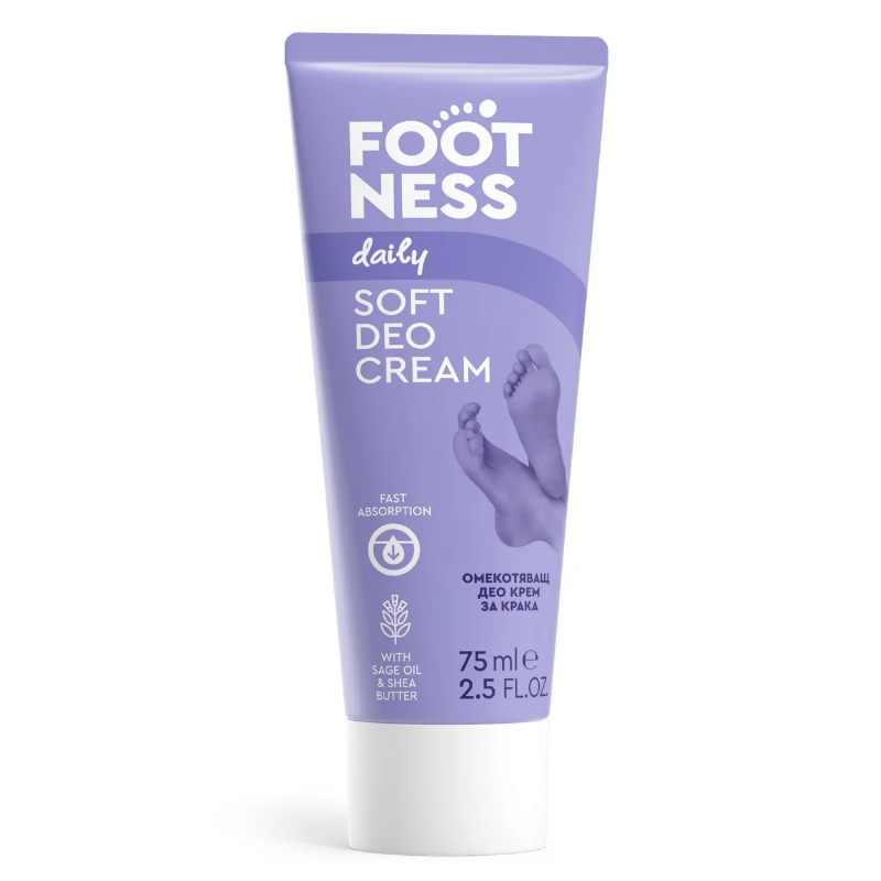 DÉO-CRÈME ADOUCISSANTE FOOTNESS 75 ML - Footness