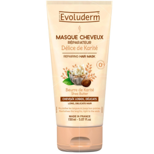 EVOLUDERM MASQUE CHEVEUX REPARATEUR AU BEURRE DE KARITE 150ML - evoluderm