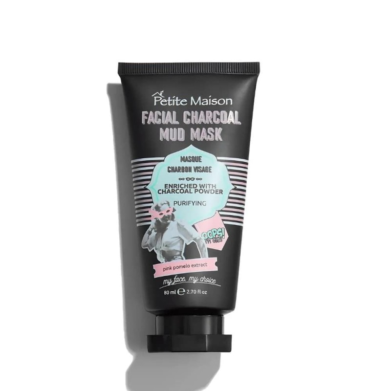 Masque visage Lissant Petit Maison  À L'ARGILE ET AU CHARBON 80 ML - Petit Maison