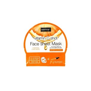 Masque visage Lissant Sence  FACE SHEET VITAMIN C 20ML & SHOT 5ML - Sence