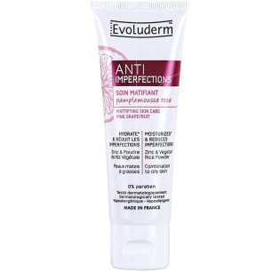 Soin de visage evoluderm  MATIFIANT ANTI-IMPERFECTIONS AU PAMPLEMOUSSE ROSE - evoluderm