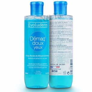 Démaquillant evoluderm  DOUX YEUX BLEUET & ROSE - evoluderm