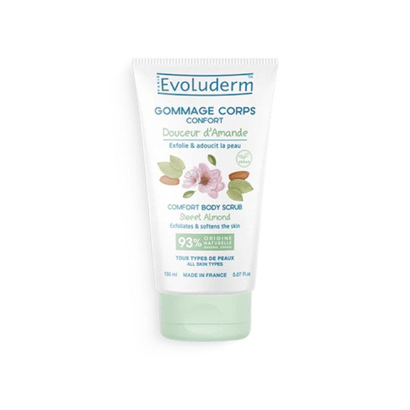 Gommage du corps evoluderm  CONFORT DOUCEUR D'AMANDE - evoluderm