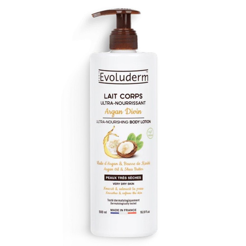 LAIT DE CORPS evoluderm  NOURISSANT ARGAN DIVIN - evoluderm