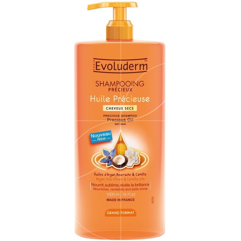 Shampooing evoluderm  HUILE PRÉCIEUSE - 1L - evoluderm