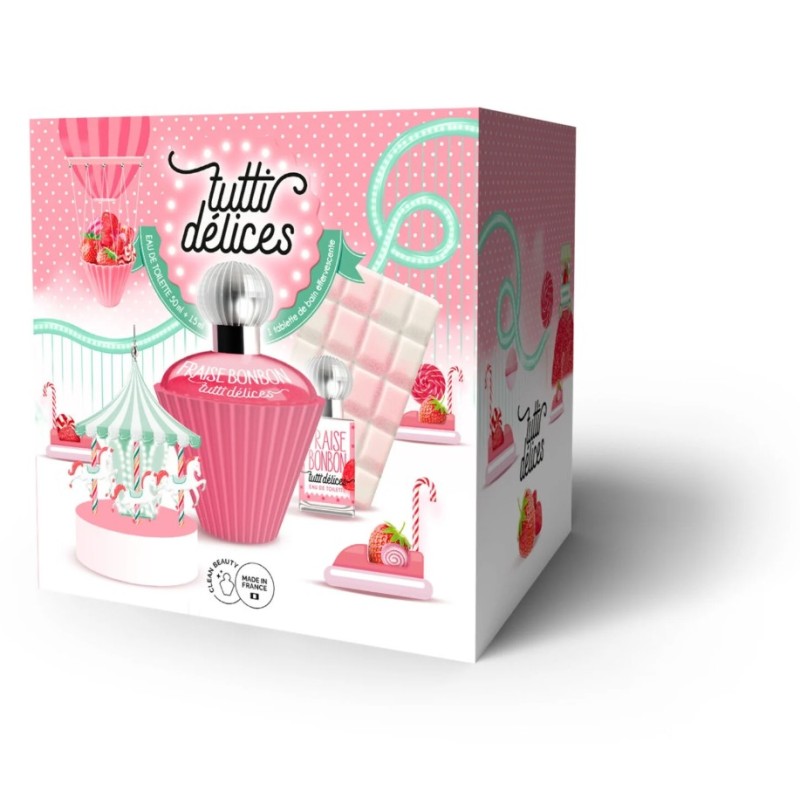 Coffret Parfum Enfant Tutti Délices  COFFRET EAU DE TOILETTE FRAISE BONBON - Tutti Délices